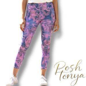 Athleta Girl Stash Your Treasures Leggings Printed Activewear Size L